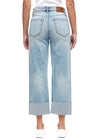 Ella High Rise Cropped Wide Straight Leg Jean