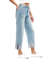 Ella High Rise Cropped Wide Straight Leg Jean