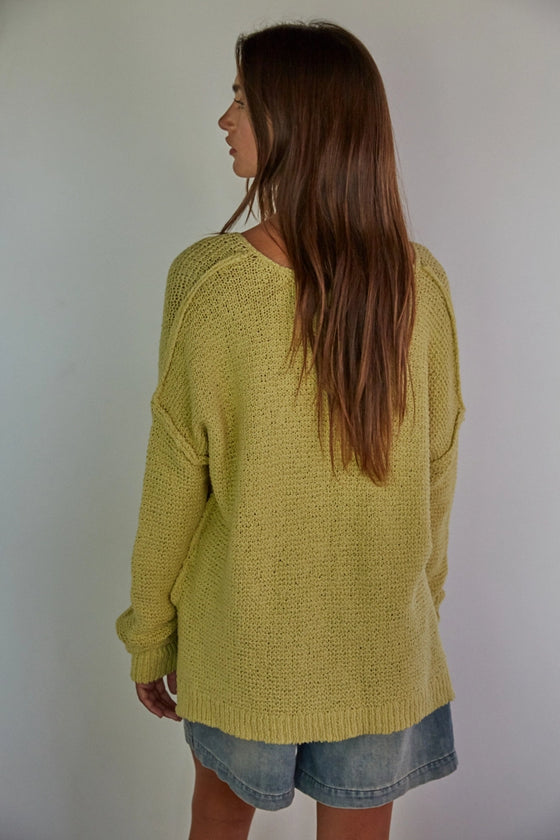 Dusty Yellow V-Neck Top