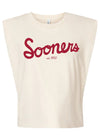 Oklahoma Ou Sooners Bold Script Off White Tank