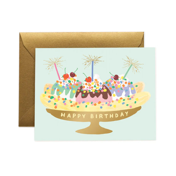 Banana Split Birthday Card