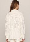 Elise White Knit Button Up