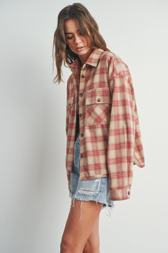 Lovelight Plaid Shirt Jacket