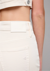 White pants with a gray background