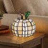 9" Patch the Pumpkin Ivory Stained Glass Accent Lamp