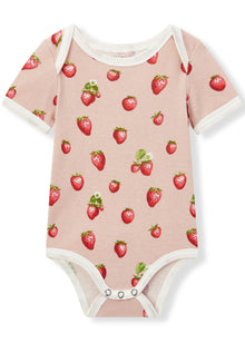  Organic Cotton One Piece- Strawberry