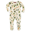 Organic Ruffle Zipper Footed Romper- Fresh Veggies