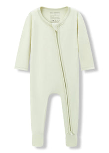  Luxe Solid Zipper Footed Romper