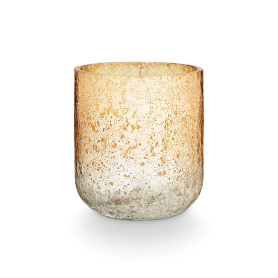 Winter White Radiant Glass Candle