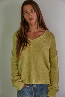  Dusty Yellow V-Neck Top