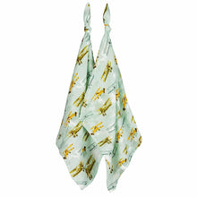 Organic Burp Cloths- Vintage Planes