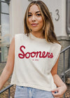 Oklahoma Ou Sooners Bold Script Off White Tank