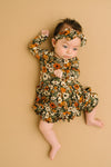 Rustic Blooms Long Sleeve Bodysuit Bamboo Dress
