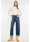 High Rise Wide Leg Dark Wash Jean