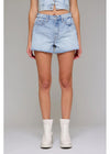 Ava High Rise A Line Denim Shorts