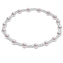  Enewton Classic Sincerity Pattern Sterling 4mm Bead Bracelet- Pearl