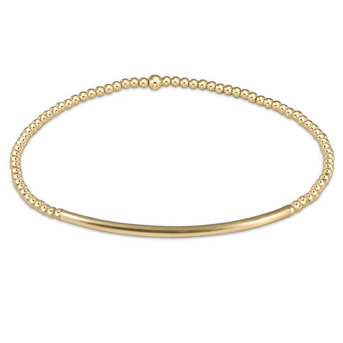 Enewton Classic Gold 2mm Bead Bracelet- Bliss Bar Gold