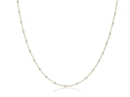 Enewton 15" Choker Simplicity Chain Gold- 2mm Pearl