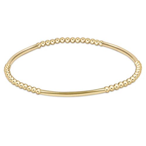 Enewton Bliss Bar Gold Pattern 2.5mm Bead Bracelet- Gold