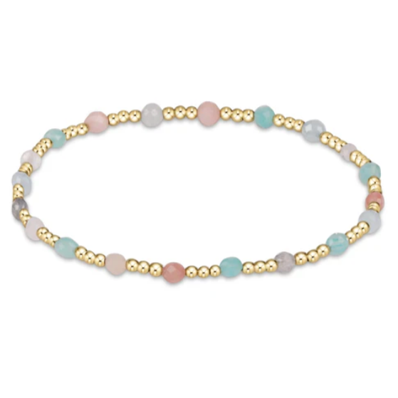 enewton Gemstone Gold Sincerity Pattern 3mm Bead Bracelet- Hot Mess