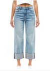 Ella High Rise Cropped Wide Straight Leg Jean