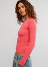 So Soft Seamless Modal Cable Long Sleeve- Vintage Rosey