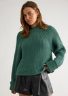 Low Tide Crew Neck Knit Pullover- Dark Ivy