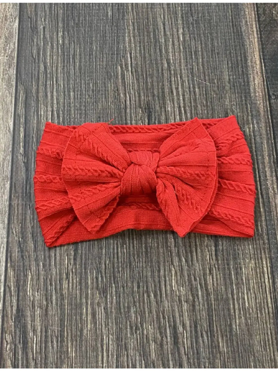 Cable Knit Bow Headband