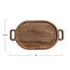 Oval Mango Wood Tray with Handles