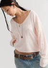 See Me V-Neck Knit Pullover Sweater