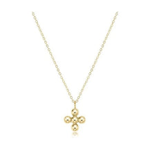  enewton 16" Necklace Gold Classic Beaded Signature Cross Small Gold Charm