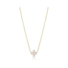  enewton 16" Necklace Gold Signature Cross Off White