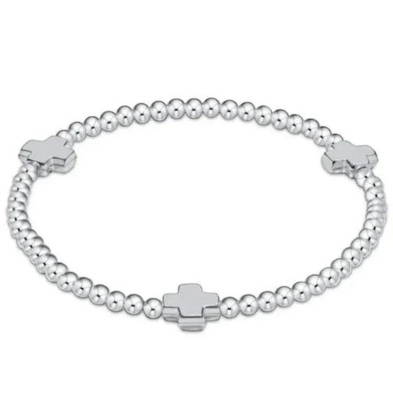 enewton Signature Cross Sterling Silver 3mm Bead Bracelet