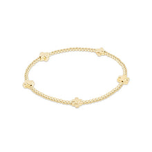  Enewton Signature Cross Small Gold Pattern 3mm Bead Bracelet- Gold