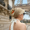 Hand-Painted Orange Blossom Claw Hair Clip