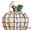 9" Patch the Pumpkin Ivory Stained Glass Accent Lamp