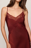 Bruna Lace Inset Midi Dress Velvet Rouge