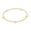 Enewton egirl Signature Cross Small Gold Pattern 2mm Bead Bracelet