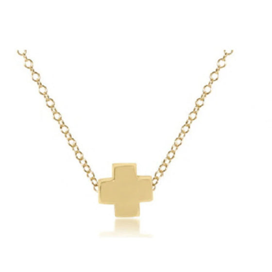 egirl 14" Necklace Gold- Signature Cross Small Gold