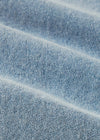 Close-up of blue denim fabric texture